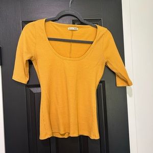Reformation scoop neck 3/4 sleeve